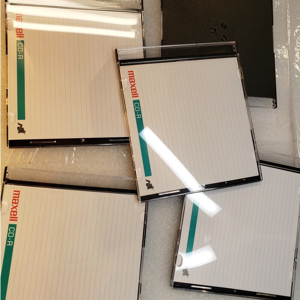 Lot of 5 Maxell CD-R 80 700MB Blank Recordable Discs in Standard Jewel Cases